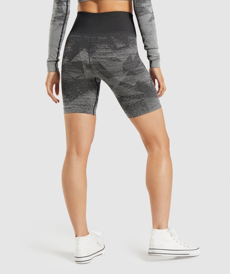 Women's Gymshark Adapt Ombre Seamless Shorts Black | NZ 5CXWDM